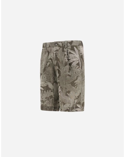 Herno Gray Cargo Shorts for men