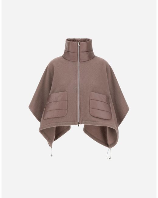 Herno Brown Resort Short Poncho