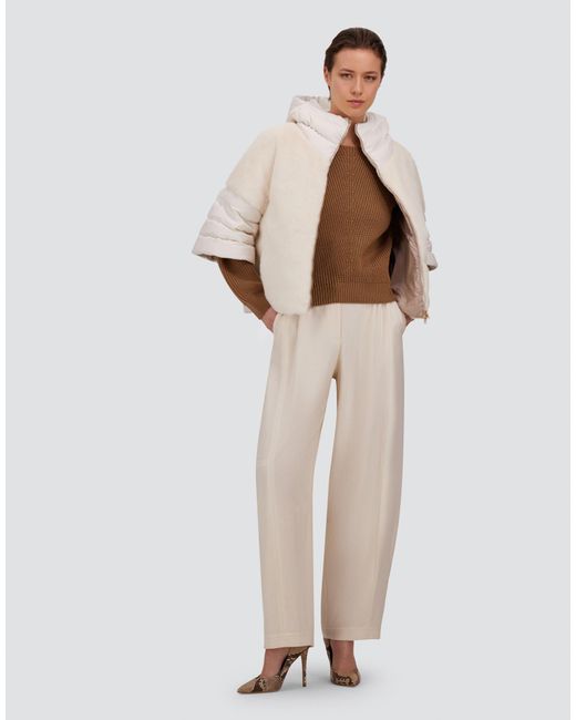 Herno Natural Wool Sweater With Raised Knit