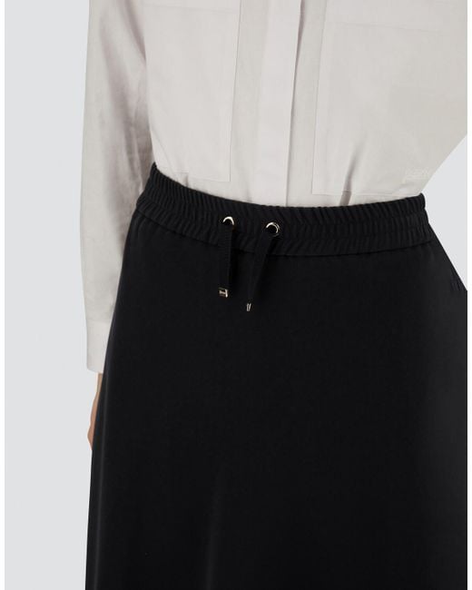 GONNA IN MATT CREPE SATIN di Herno in Black