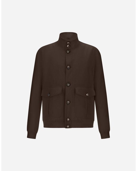 Herno Brown Bomber Jacket for men