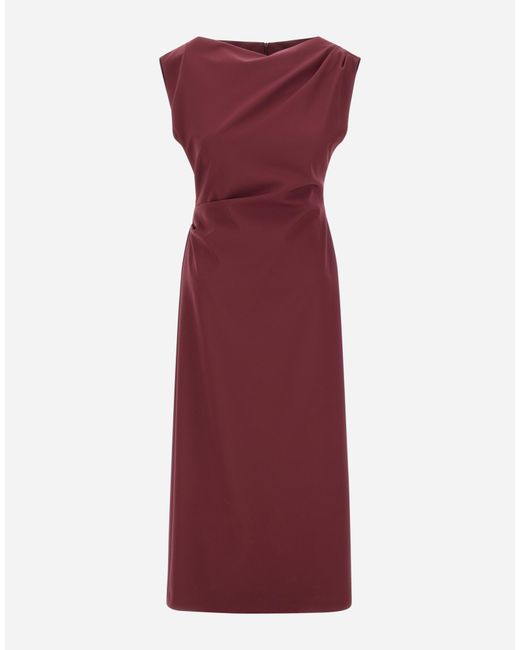 Herno Purple Bi-Stretch Fabric Dress