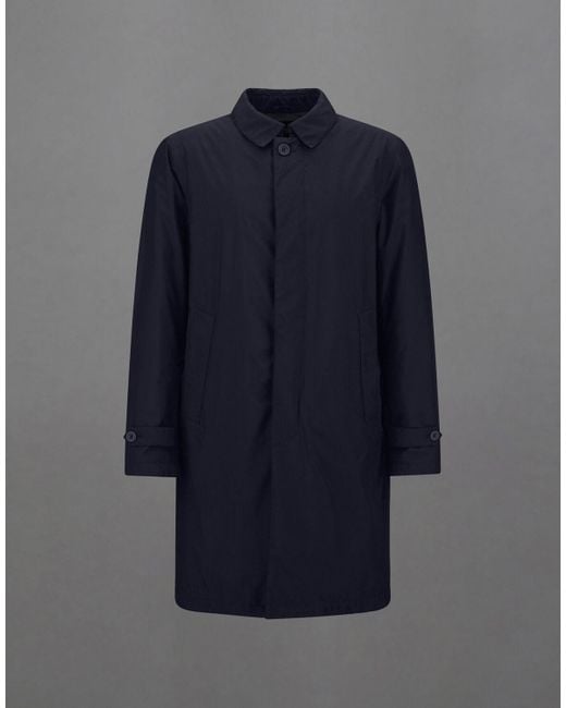 Herno Blue Laminar Raincoat for men