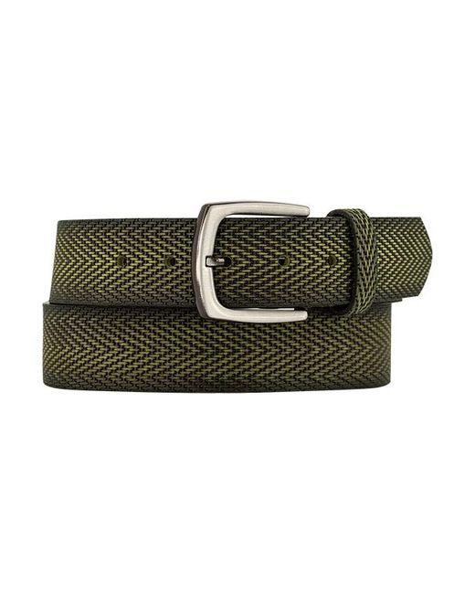 Lindenmann Herren Gürtel Leder Geprägt in Green für Herren