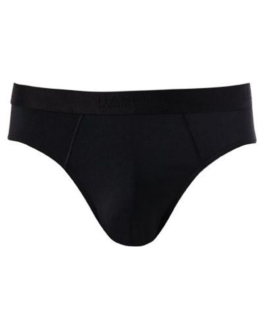 Hanro Herren Slip Mikrofaser/Funktion Unifarben in Black für Herren