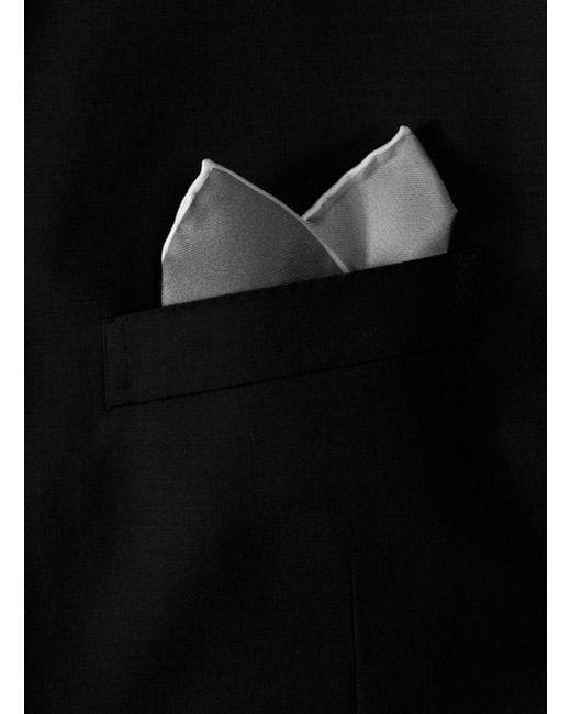 Ascot Herren Einstecktuch Seide in Black für Herren