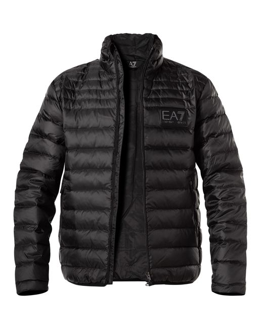 EA7 Herren Daunenjacke Mikrofaser Unifarben in Black für Herren