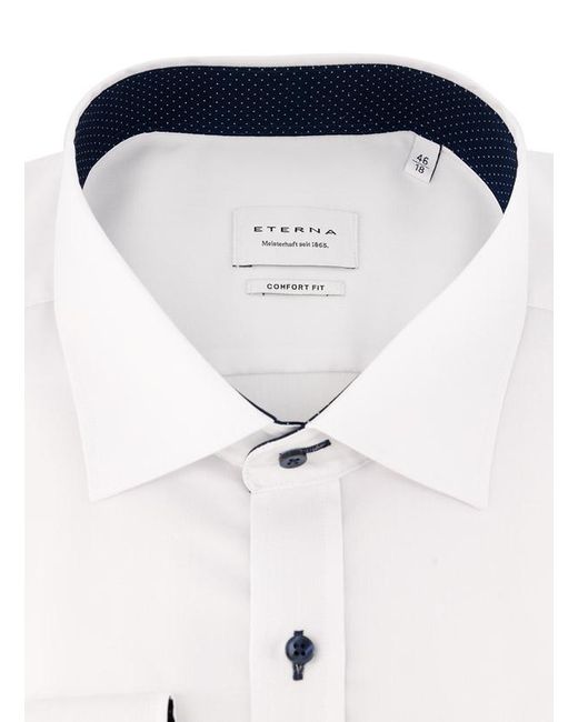Eterna Herren Hemd Comfort Fit in White für Herren