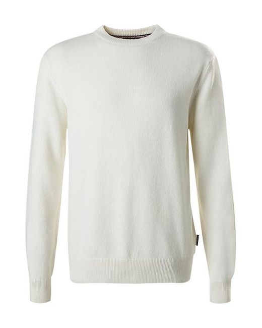 Hechter Paris Herren Pullover Unifarben in White für Herren