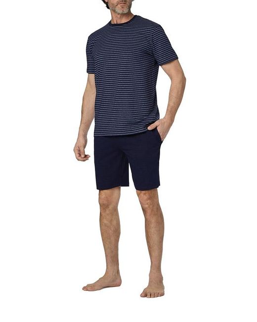 Bugatti Herren Pyjama Modal Gestreift in Blue für Herren