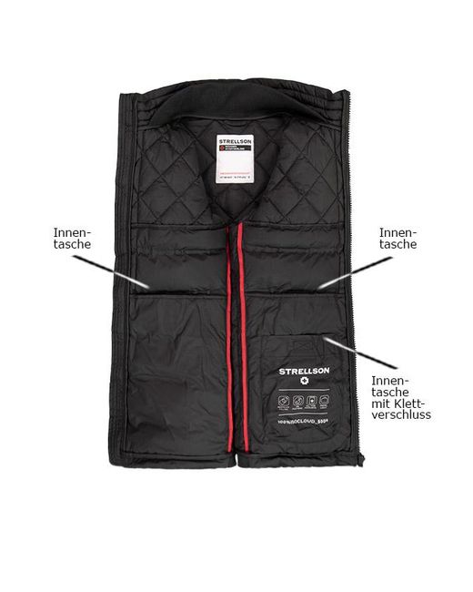 Strellson Herren Jacke Mikrofaser Unifarben in Black für Herren