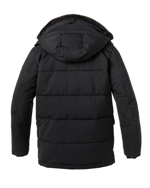 Strellson Herren Steppjacke Mikrofaser Unifarben in Black für Herren