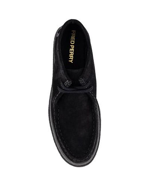Fred Perry Herren Schürschuhe Veloursleder in Black für Herren