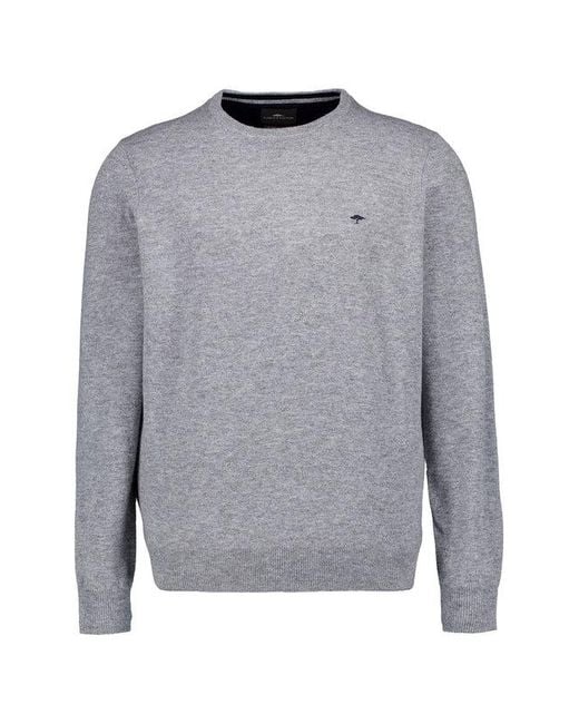 Fynch-Hatton Herren Pullover Unifarben in Gray für Herren