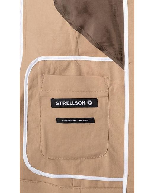 Strellson Herren Sakko Baumwoll-Stretch Slim Fit in Natural für Herren