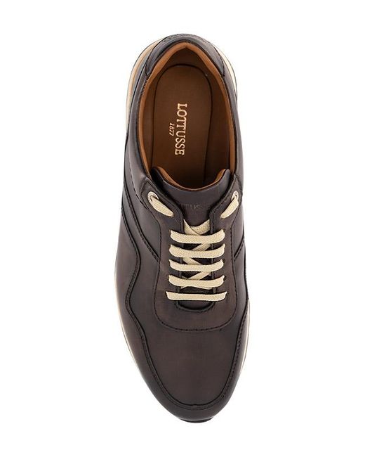 Lottusse Herren Sneaker Glattleder in Black für Herren