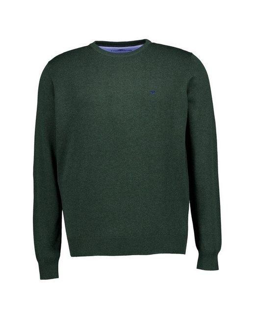 Fynch-Hatton Herren Pullover Unifarben in Green für Herren