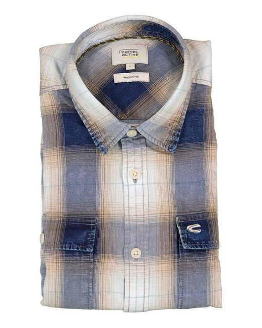 Camel Active Herren Hemd Kariert in Blue für Herren