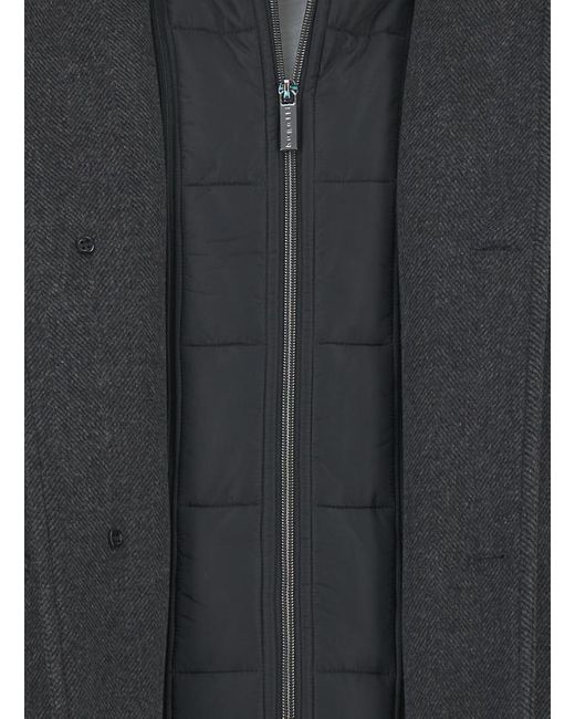 Bugatti Herren Mantel Fischgrat in Gray für Herren
