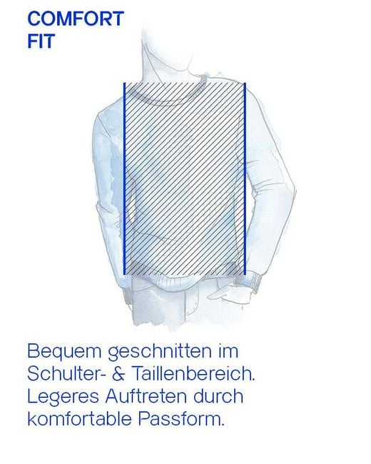 Bugatti Herren Pullover Unifarben in Black für Herren