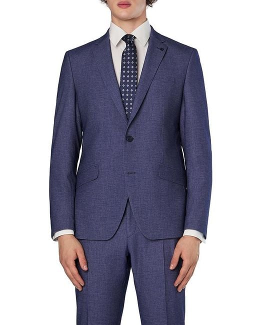 DIGEL Herren Sakko Meliert Slim Fit in Blue für Herren