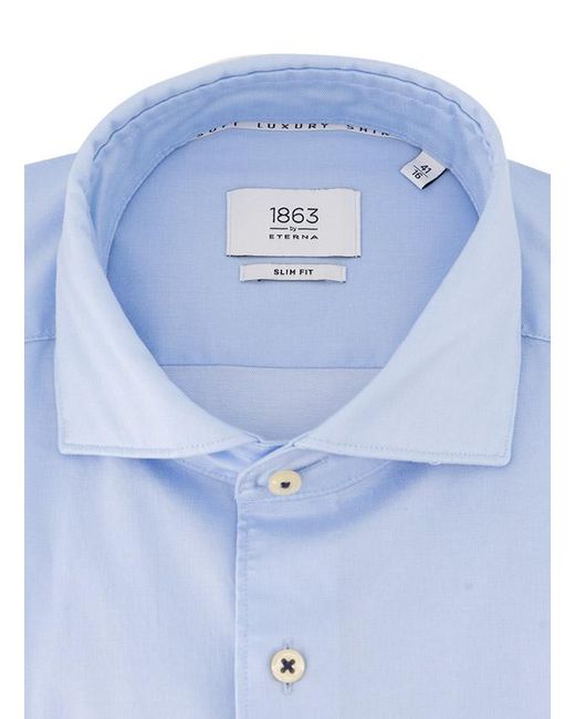 Eterna Herren Hemd Slim Fit in Blue für Herren