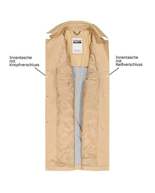 Strellson Herren Mantel Unifarben in Natural für Herren