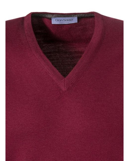Gran Sasso Herren Pullunder Schurwolle Meliert in Red für Herren