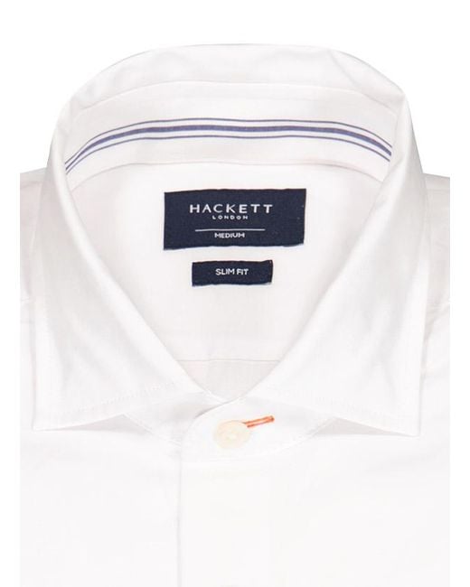 Hackett Herren Hemd Baumwolle Slim Fit in White für Herren