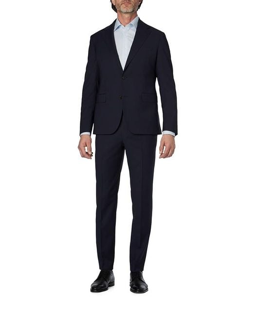 EDUARD DRESSLER Herren Anzug Meliert Slim Fit in Blue für Herren