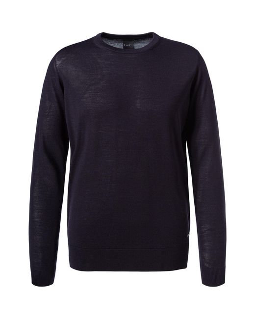 Bugatti Herren Pullover Unifarben in Blue für Herren
