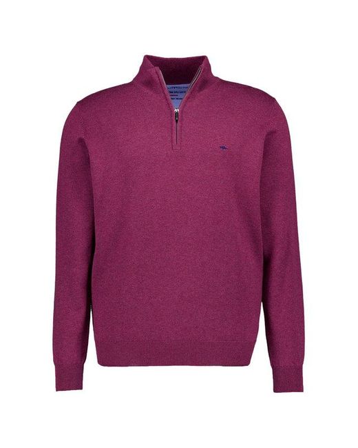 Fynch-Hatton Herren Troyer Unifarben in Purple für Herren