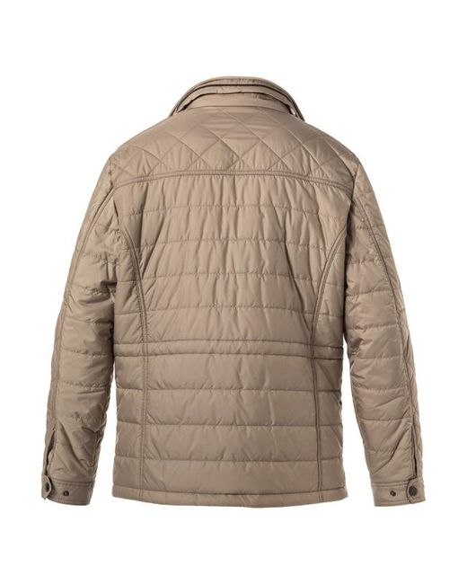Bugatti Herren Steppjacke Mikrofaser Unifarben in Brown für Herren