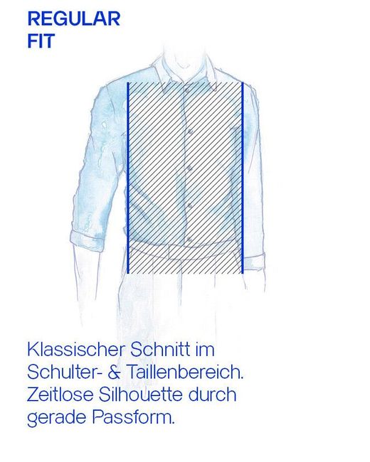 Stenstroms Herren Hemd Baumwolle Gestreift in Blue für Herren