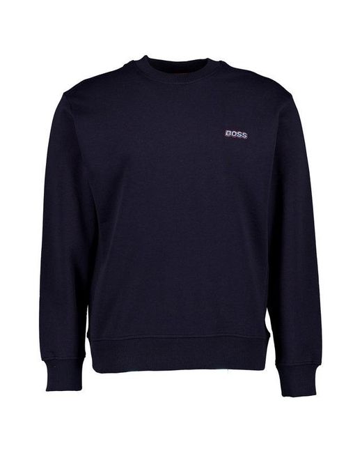 Boss Herren Sweatshirt Unifarben in Blue für Herren