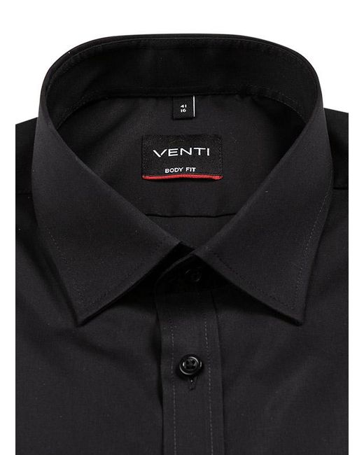 Venti Herren Hemd Baumwolle in Black für Herren