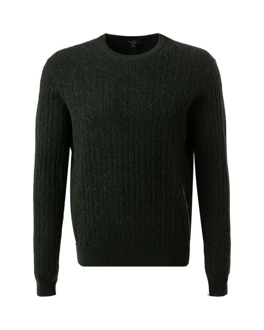 Hackett Herren Pullover Lammwolle Unifarben in Black für Herren