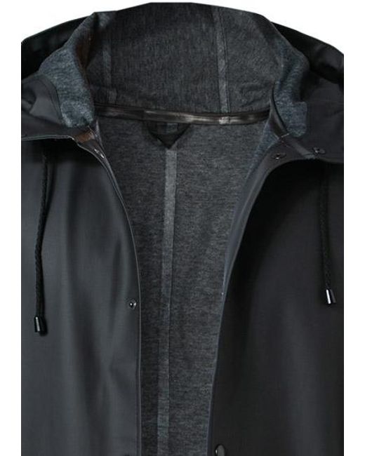 Stutterheim Herren Regenmantel Unifarben in Black für Herren