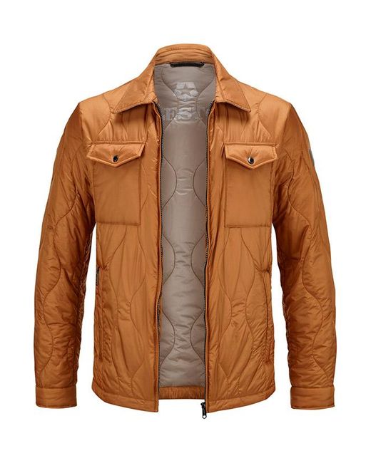 Milestone Herren Steppjacke Uni Mit Motiv in Brown für Herren
