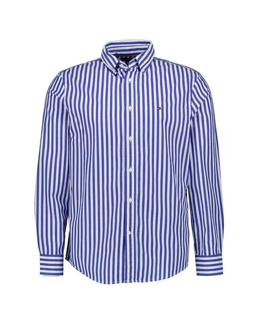 Tommy Hilfiger Herren Hemd Gestreift in Blue für Herren