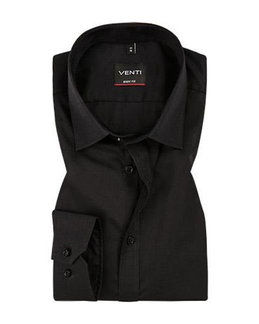 Venti Herren Hemd El in Black für Herren