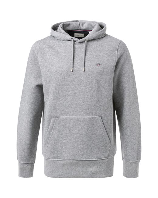 Gant Herren Hoodie Unifarben in Gray für Herren