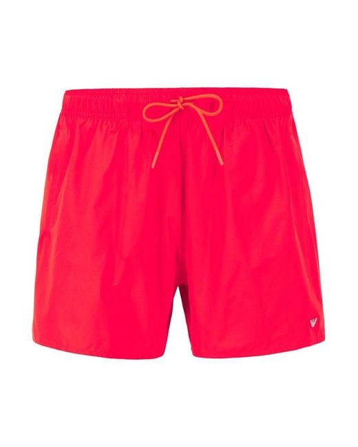 Emporio Armani Herren Badeshorts Unifarben in Pink für Herren