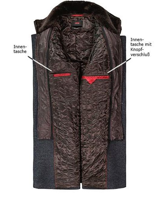 Cinque Herren Mantel Unifarben in Black für Herren