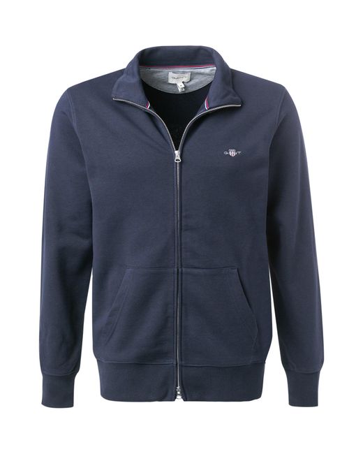 Gant Herren Sweatjacke Unifarben in Blue für Herren