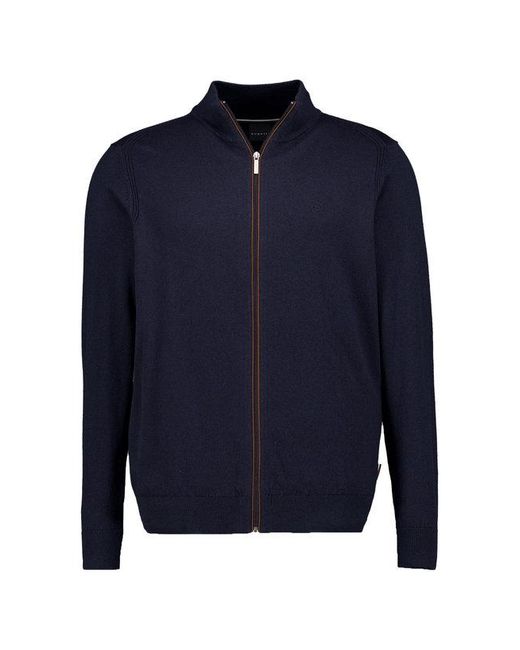 Bugatti Herren Cardigan Unifarben in Blue für Herren