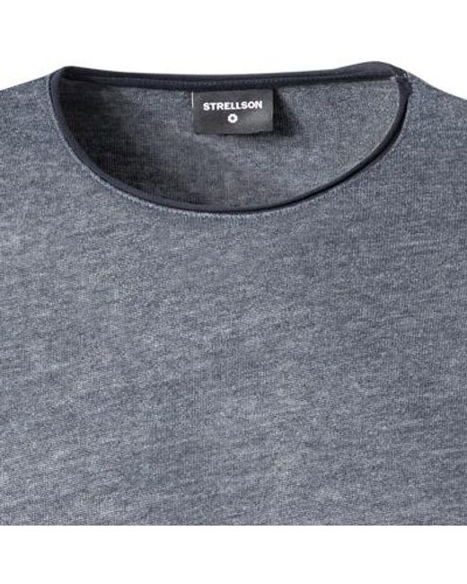 Strellson Herren Longsleeve Baumwolle Meliert in Gray für Herren