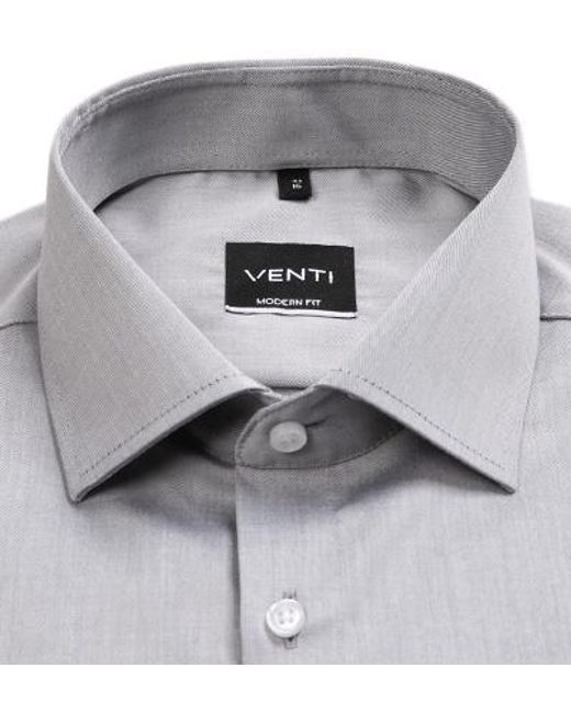 Venti Herren Hemd Baumwolle in Gray für Herren