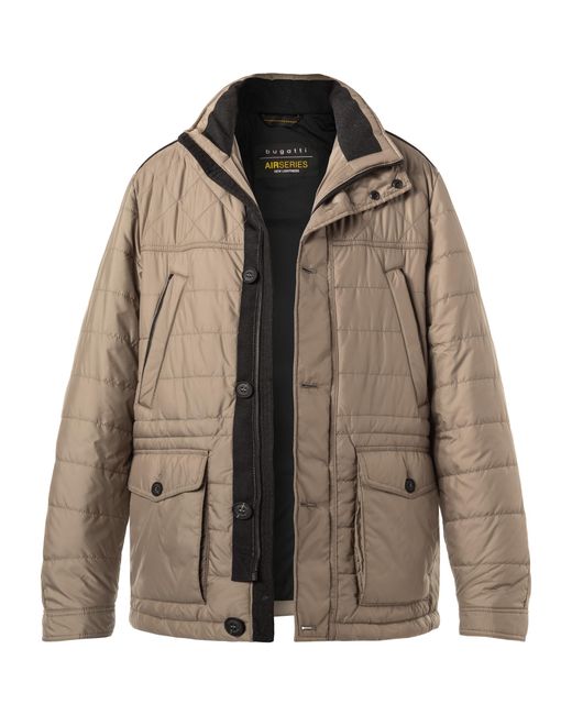 Bugatti Herren Steppjacke Mikrofaser Unifarben in Brown für Herren