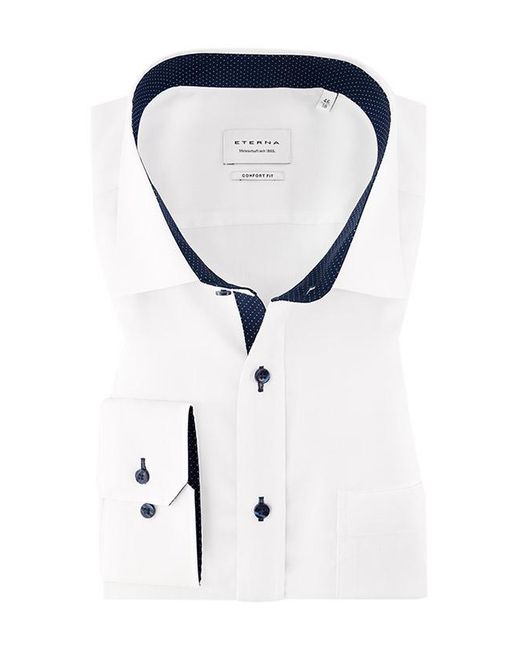 Eterna Herren Hemd Comfort Fit in White für Herren